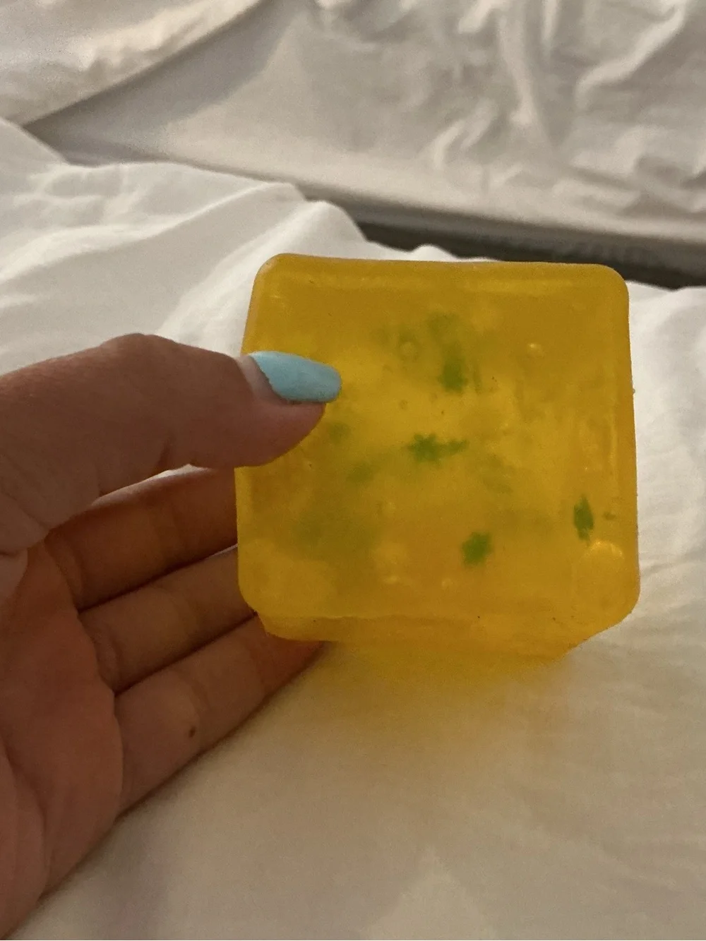 Clear Yellow Square Soap Bar